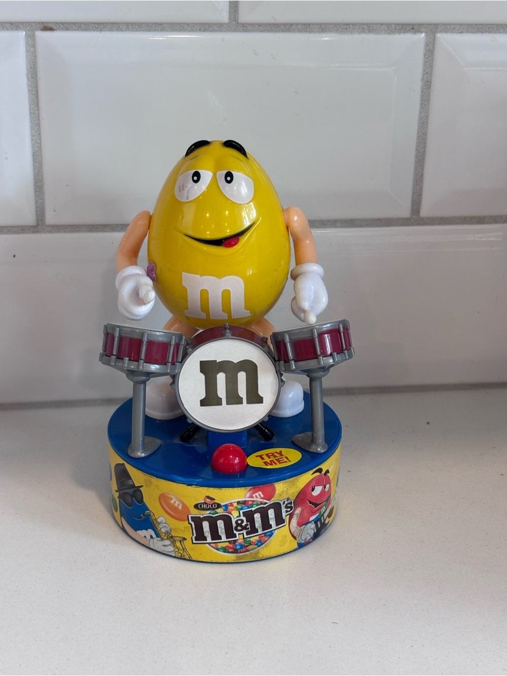 2015 YELLOW M&Ms Rock Stars Drummer Musical Collectible